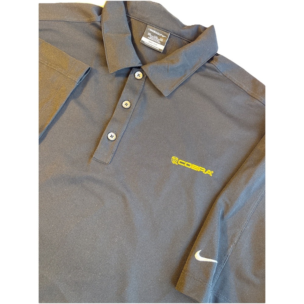 NIKE Performance Golf Polo Dri-fit Mesh Black Cobra Men's XXL‎